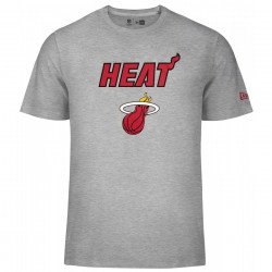 11530751_T-Shirt NBA Miami Heat New Era Team Logo Gris pour Homme
