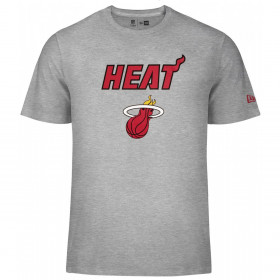 T-shirt NBA Miami Heat New Era Team Logo gris para hombre