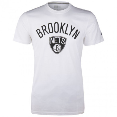 Men's New Era Team Logo tee NBA Brooklyn nets White