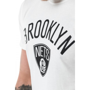 Men's New Era Team Logo tee NBA Brooklyn nets White