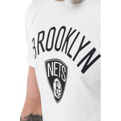 Men's New Era Team Logo tee NBA Brooklyn nets White