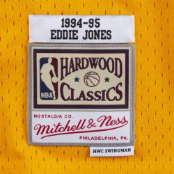 Maillot NBA swingman Eddie Jones Los Angeles Lakers 1994-95 Hardwood Classics Mitchell & ness jaune