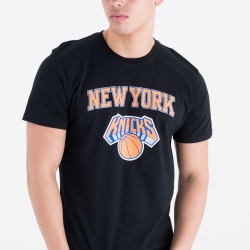 T-shirt NBA New York Knicks New Era Team Logo Negro para hombre