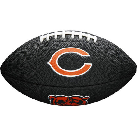 Mini Ballon de Football Américain Wilson Soft touch NFL team logo Chicago Bears Noir