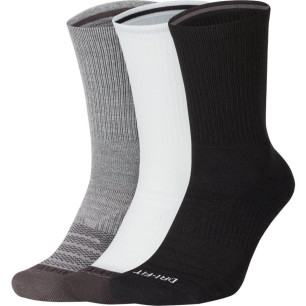 Nike Everyday Crew Socks 3 Pack Wht / Blk / Grey