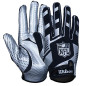 Guantes de futbol americano NFL Stretch Fit para receiver negro Silver