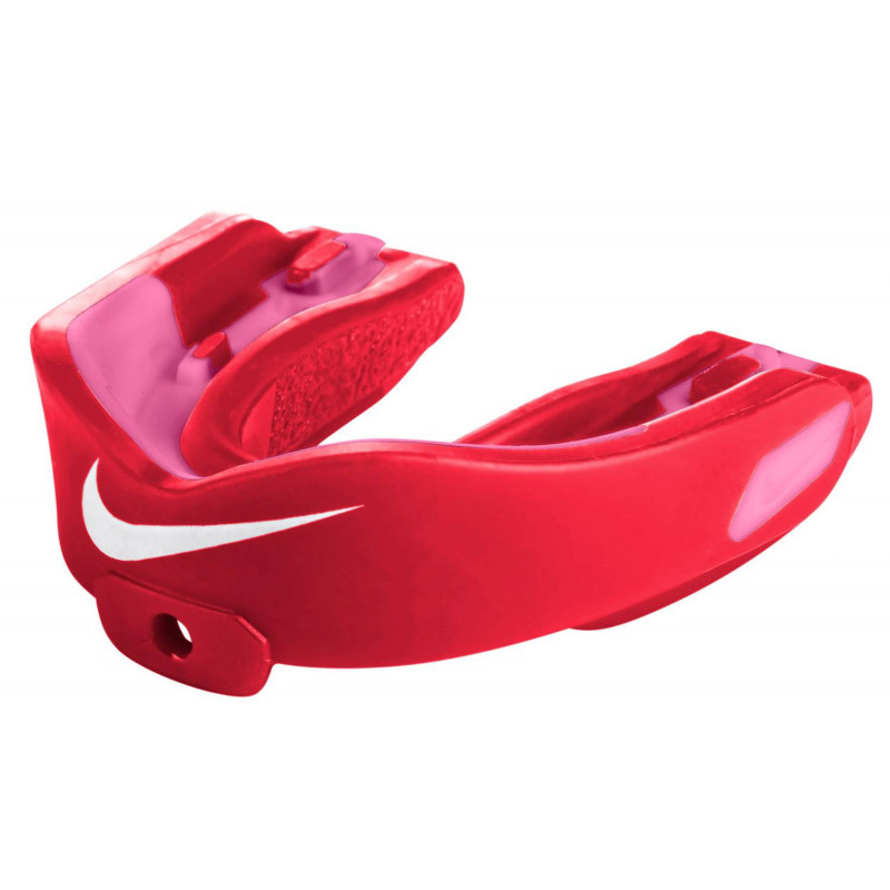 NUU36-693_Protège dent Nike Hyperstrong Adulte rouge avec strap Goût fraise