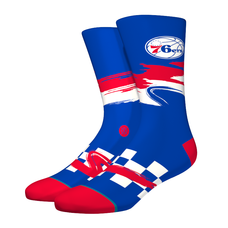 Stance Arena Wave Racer NBA Philadelphia 76ers Socks Blue