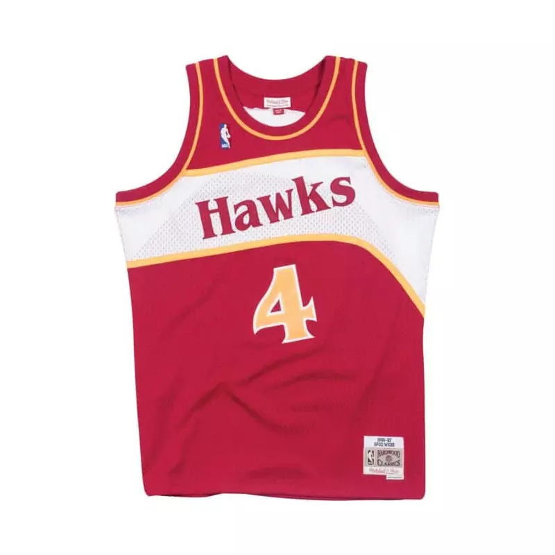 Camiseta NBA Spud Webb Atlanta Hawks 1986-87 Mitchell & Ness Swingman Hardwood Classics Roja