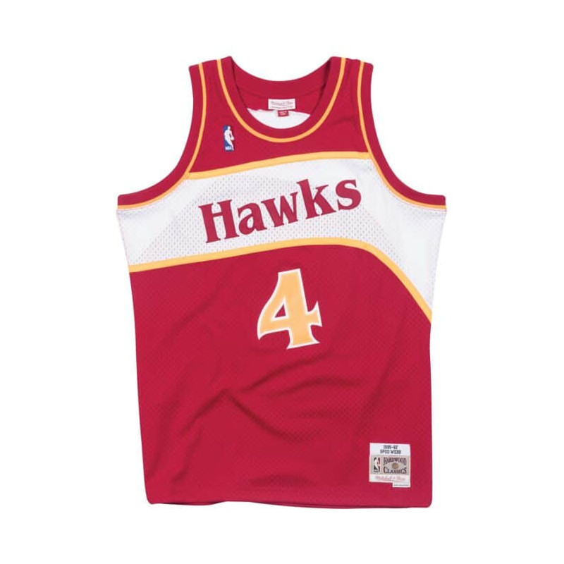Mitchell & ness NBA Hardwood Classics swingman Jersey Spud Webb Atlanta Hawks 1986-87 red