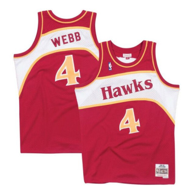 Mitchell & ness NBA Hardwood Classics swingman Jersey Spud Webb Atlanta Hawks 1986-87 red