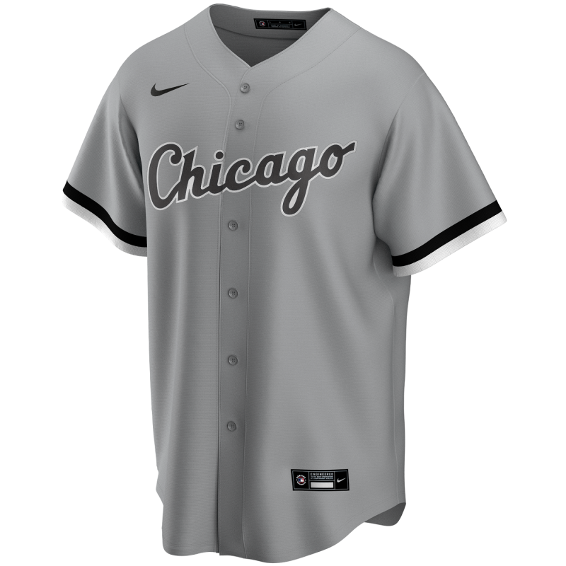 Camiseta de beisbol MLB Chicago White Sox Nike Replica Road Gris para Hombre
