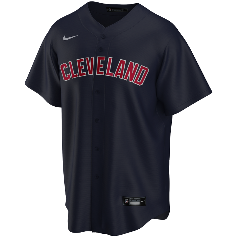 Camiseta de beisbol MLB Cleveland Indians Nike Replica alternate Azul para Hombre
