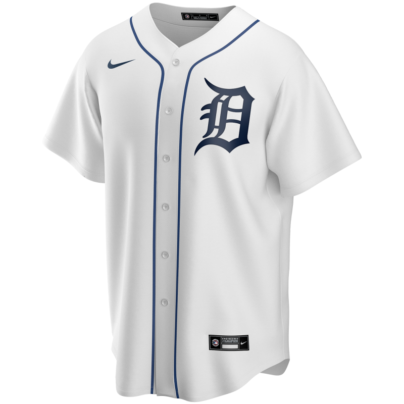 Camiseta de beisbol MLB Detroit Tigers Nike Replica Home Blanco para Hombre