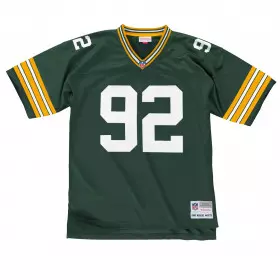 LGJYAC18033-GBPDKGN96RWH_Maillot NFL Reggie White Greenbay Packers 1996 Mitchell & Ness Legacy Retro Vert pour Homme