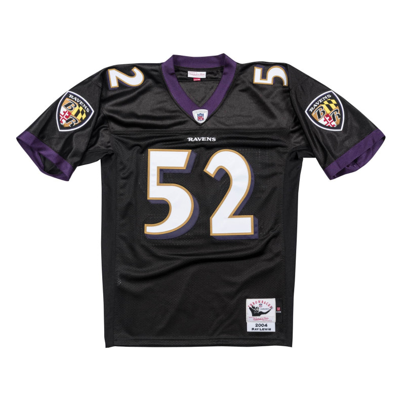 LGJYGS18476-BRABLCK04RLE_Maillot NFL Ray Lewis Baltimore Ravens 2004 Mitchell & Ness Legacy Retro Noir pour Homme