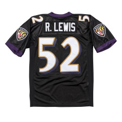 Maillot NFL Ray Lewis Baltimore Ravens 2004 Mitchell & Ness Legacy Retro Noir pour Homme