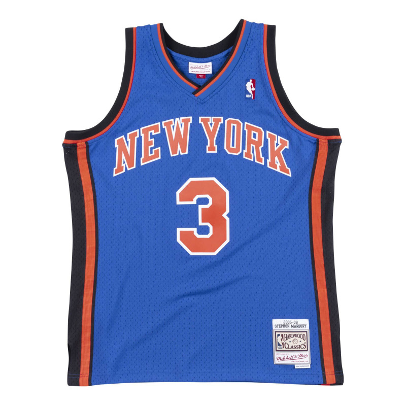 SMJYGS18443-NYKROYA05SMB_Maillot NBA Stephen Marbury New York Knicks 2005-06 Mitchell & ness Hardwood Classics swingman bleu