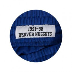 Short NBA Denver Nuggets 1991-92 Mitchell & Ness Swingman Bleu pour Homme
