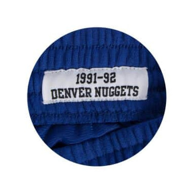 Short NBA Denver Nuggets 1991-92 Mitchell & Ness Swingman Bleu pour Homme