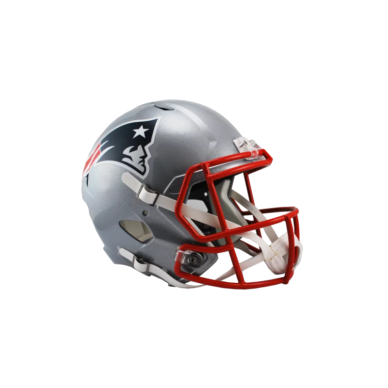 Casque de Football Americain NFL New England Patriots Riddell Replica Gris