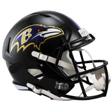 Casque de Football Americain NFL Baltimore Ravens Riddell Replica Noir