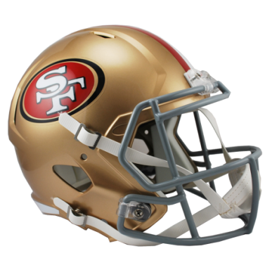 Casque de Football Americain NFL San Francisco 49ers Riddell Replica Or