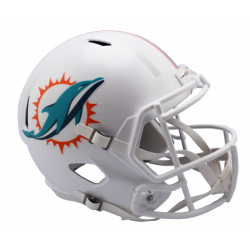 Casco de Futbol NFL Miami Dolphins Riddell Replica blanco