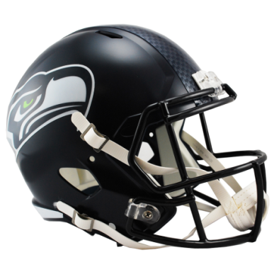 Casque de Football Americain NFL Seattle Seahawks Riddell Replica Bleu