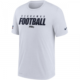 NKCG-10A-SEAHAWKS_T-Shirt NFL Seattle Seahawks Nike Dri-Fit Cotton Football All Blanc