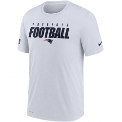 NKCG-10A-PATRIOTS_T-Shirt NFL New England Patriots Nike Dri-Fit Cotton Football All Blanc