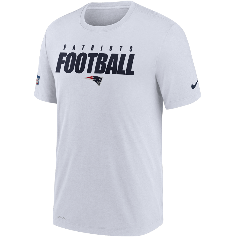 T-Shirt NFL New England Patriots Nike Dri-Fit Cotton Football All Blanco