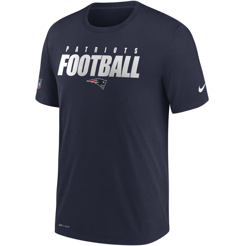 T-Shirt NFL New England Patriots Nike Dri-Fit Cotton Football All Azul