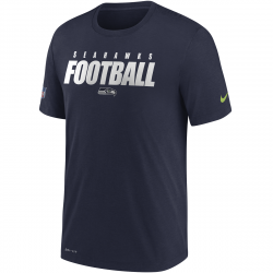 NKCG-41S-SEAHAWKS_T-Shirt NFL Seattle Seahawks Nike Dri-Fit Cotton Football All Bleu marine