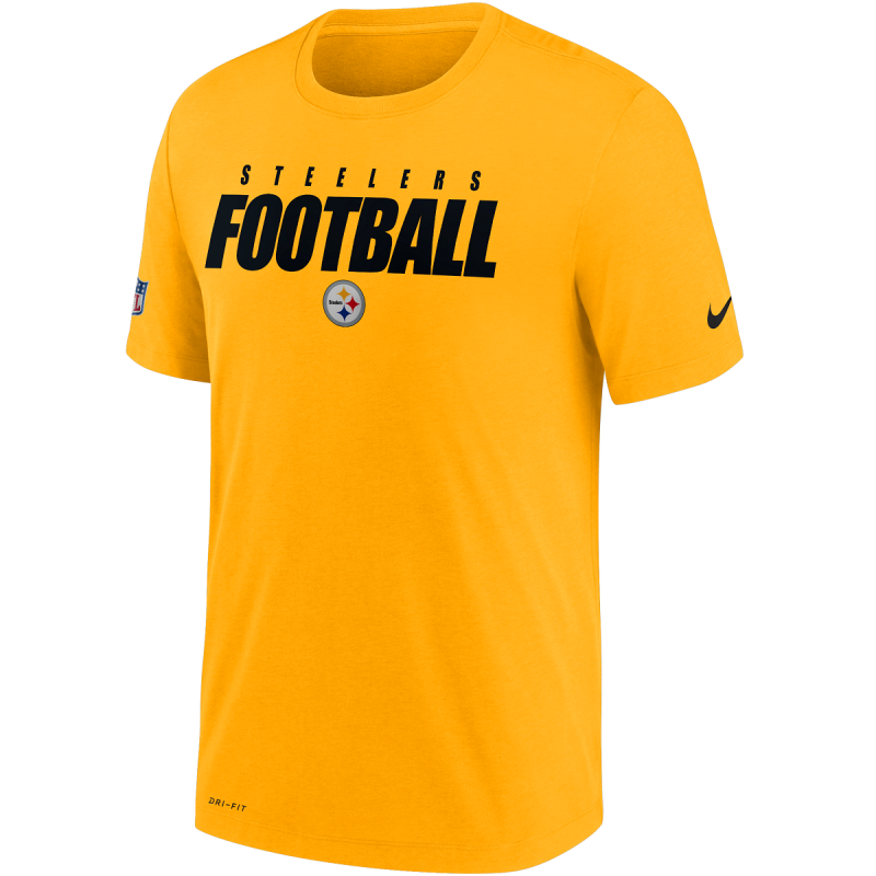 NKCG-76I-STEELERS_T-Shirt NFL Pittsburgh Steelers Nike Dri-Fit Cotton Football All Jaune