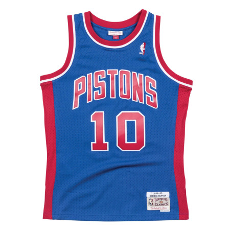 Maillot NBA Dennis Rodman Detroit Pistons 1988-89 Mitchell & ness Hardwood Classic Swingman Bleu