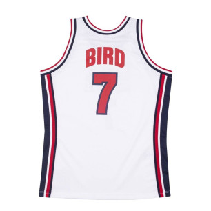 Maillot NBA Larry Bird Team USA 1992 Mitchell & ness Authentique Blanc
