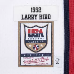 Maillot NBA Larry Bird Team USA 1992 Mitchell & ness Authentique Blanc