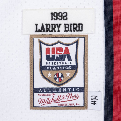 Camiseta NBA Larry Bird Team USA 1992 Mitchell & ness Authentico blanco