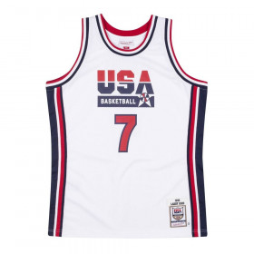Camiseta NBA Larry Bird Team USA 1992 Mitchell & ness Authentico blanco