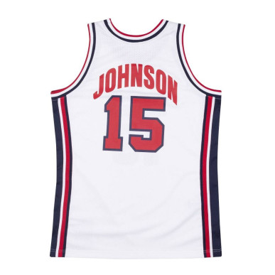 Camiseta NBA Magic Johnson Team USA 1992 Mitchell & ness Authentico blanco