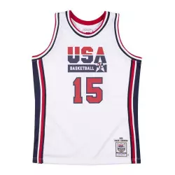 Camiseta NBA Magic Johnson Team USA 1992 Mitchell & ness Authentico blanco