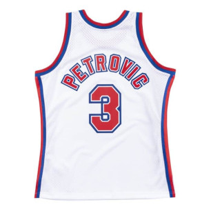 Mitchell & ness NBA Hardwood Classics New Jersey Nets Dražen Petrović 1992-93 White