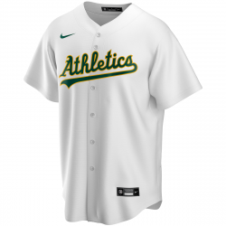 T770-FZWH_Maillot de Baseball MLB Oakland Athletics Nike Replica Home Blanc pour Homme