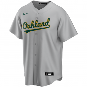Camiseta de beisbol MLB Oakland Athletics Nike Replica Road Gris para Hombre