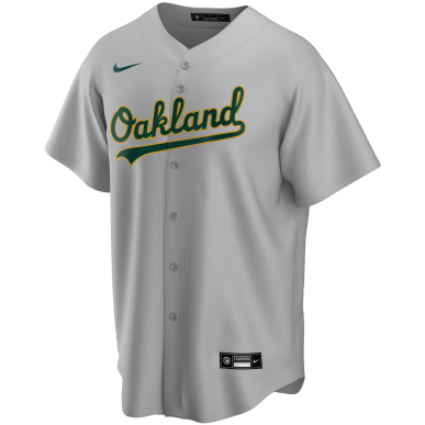 Men's Nike Replica Road MLB jersey Oakland Athletics Grey