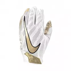 Guante de futbol americano Nike vapor Knit 3.0 para receiver Blanco Gold