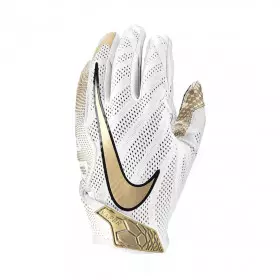 Gants de football américain Nike vapor Knit 3.0 pour receveur Blanc Gold