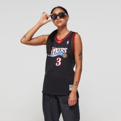 Camiseta NBA Allen Iverson Philadelphia 76ers Mitchell & ness Hardwood Classic Negro para mujer