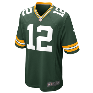 Nike NFL Game Team colour jersey Aaron Rodgers Greenbay Packers Green